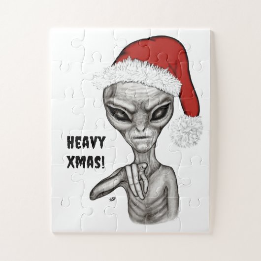 Puzzle Mauvais Alien, Lourds Noël ! (Vertical)