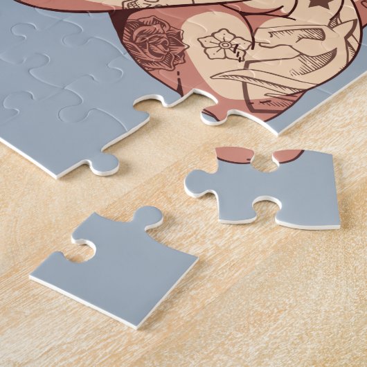 Puzzle Mauvais Père Noël de tatouage (Côté)