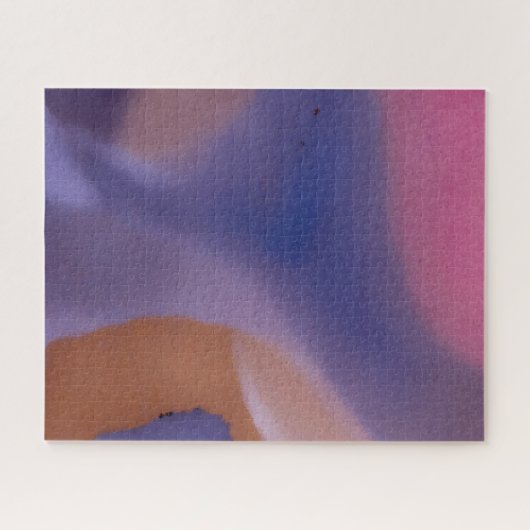Puzzle « Mauve Mirage Flow » – Abstrait Rose Bleu Pêche (Horizontal)