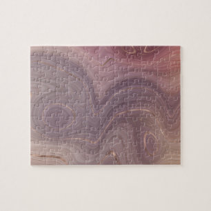 Puzzle Mauve Strata   Dusty Rose et Rose Gold Agate