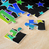 Puzzle "MAX" Prénom, Amusant "HEUREUX ANNIVERSAIRE" (Côté)