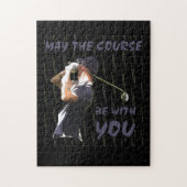 Puzzle May The Course Be With You Funny Golfing (Vertical)