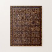 Puzzle Mayan Hiéroglyphics Panel Folk Art (Vertical)