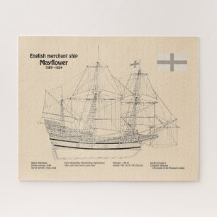 Puzzle Mayflower - Plans de conception de navire SD