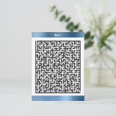 Puzzle Maze dix-sept bleu | Cartes d'activité (Debout devant)