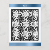 Puzzle Maze dix-sept bleu | Cartes d'activité (Devant)
