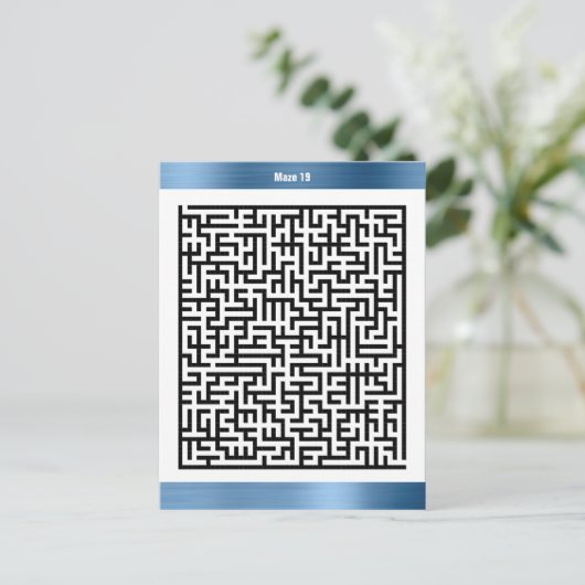 Puzzle Maze Neuf Dix-Neuf Bleu | Cartes d'activité (Debout devant)