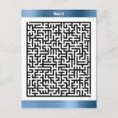 Puzzle Maze Neuf Dix-Neuf Bleu | Cartes d'activité (Devant)