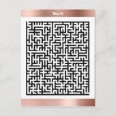 Puzzle Maze Quatorze cuivre | Cartes d'activité (Devant)