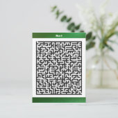 Puzzle Maze Six Green | Cartes d'activité (Debout devant)