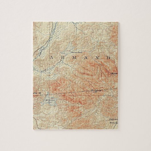 Puzzle McKenzie et Moose Ponds, McKenzie Mountain Detail (Vertical)