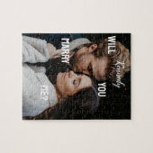 Puzzle Me Marierez-Vous Personnalisée Photo & Nom (Horizontal)