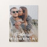 Puzzle Me Marierez-Vous Proposition De Mariage Couples Ph<br><div class="desc">Cute Will You Marry Me Mariage Proposition Couples Photo puzzle pour poser la question à votre conjoint! Une idée unique de proposition de mariage avec une belle police de script,  entièrement personnalisable par vous.</div>