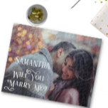 Puzzle Me Marierez-Vous Proposition Personnaliser Photo<br><div class="desc">Cette conception a été créée par art numérique. Elle peut être personnalisée en cliquant sur le bouton personnaliser et en modifiant la couleur, en ajoutant un nom, des initiales ou vos mots préférés. Contactez-moi à l'adresse colorflowcreations@gmail.com si vous souhaitez que ce design soit disponible sur un autre produit. Achetez ma...</div>