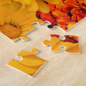Puzzle Médaille des Marigolds rouge jaune et orange (Côté)