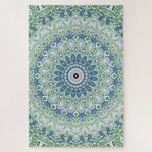 Puzzle Médaillon du littoral bleu et vert (Vertical)