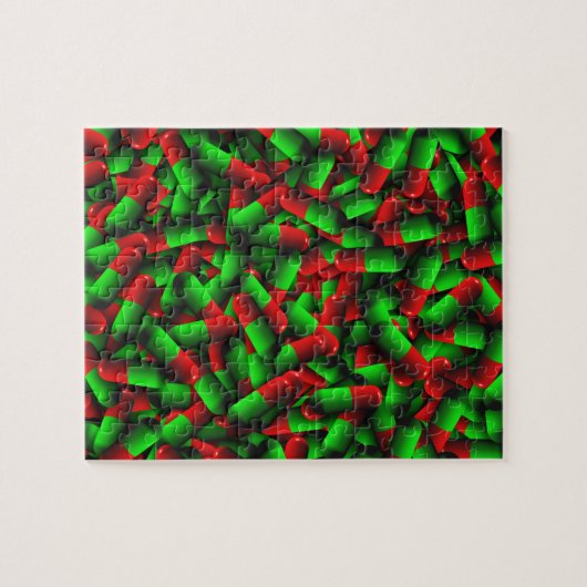 Puzzle médicaments pour pilules rouges (Horizontal)