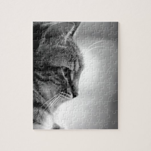 Puzzle Méditation de chats noir et blanc (Vertical)
