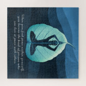 Puzzle Méditation de l'enseignant de Yoga Pose Bodhi Leaf (Horizontal)