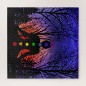 Puzzle Méditation du yoga dans le parc | Coucher de solei (Horizontal)