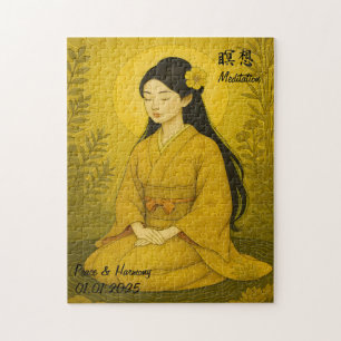 Puzzle Méditation Zen personnalisée Minutieuse Japon illu