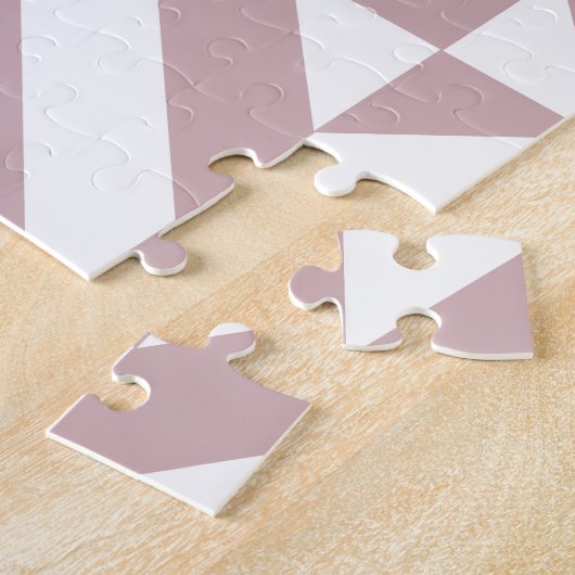 Puzzle Medium Mauve Geometric Deco Cube Pattern (Côté)