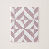 Puzzle Medium Mauve Geometric Deco Cube Pattern (Vertical)