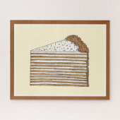 Puzzle Medovik Slice de gâteau miel russe dessert ukraini (Horizontal)