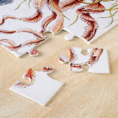 Puzzle Méduses vintages fleuries (Côté)