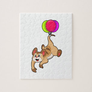 Puzzle Meerkat avec ballon