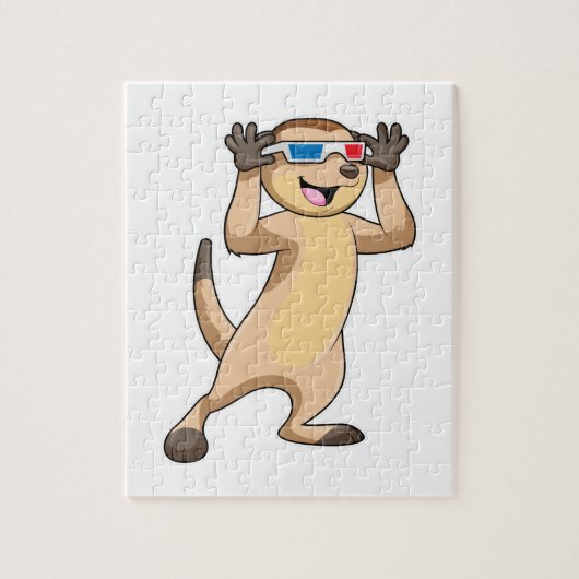 Puzzle Meerkat avec lunettes (Vertical)