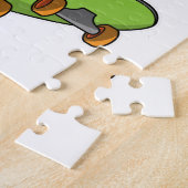 Puzzle Meerkat comme Patineur avec Skateboard (Côté)