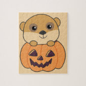 Puzzle Meerkat En Citrouille Mets Animaux Joyeux Hallowee (Vertical)