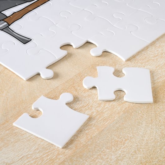 Puzzle Meerkat en tant que mineur avec Pickaxe (Côté)