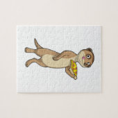 Puzzle Meerkat with pizza (Horizontal)