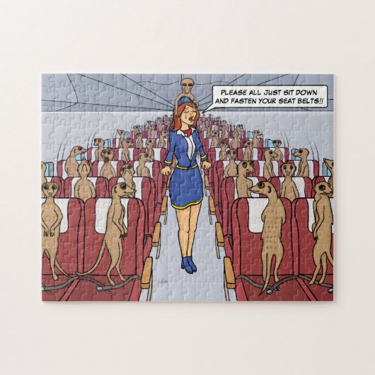 Puzzle Meerkats sur une casse-tête plate (Horizontal)