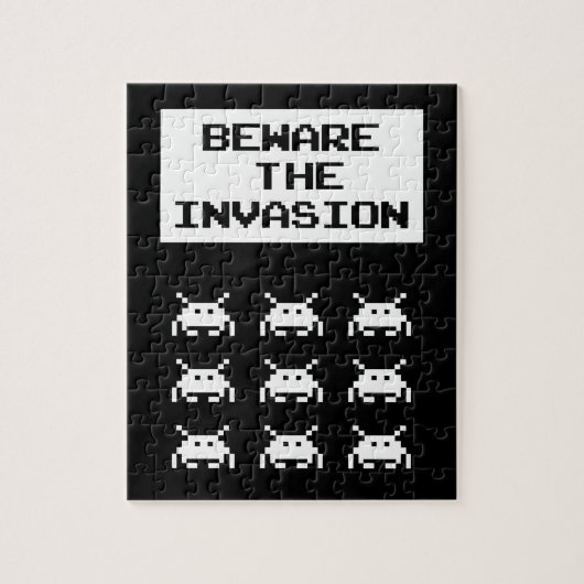 Puzzle Méfiez-vous de l'invasion, conception geek (Vertical)