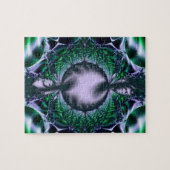 Puzzle Meg | Art fractal vert et bleu (Horizontal)