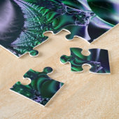 Puzzle Meg | Art fractal vert et bleu (Côté)