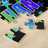 Puzzle "MEGHAN" Prénom, Amusant "HEUREUX ANNIVERSAIRE" (Côté)