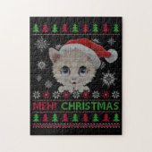 Puzzle Meh Cat Christmas TShirt (Vertical)