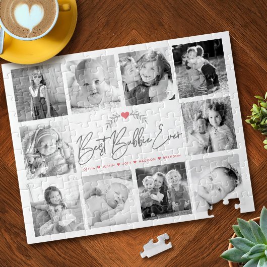 Puzzle Meilleur Bubbie Ever Script 10 Collage de Photos M
