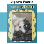 Puzzle Meilleur chat maman ajouter la photo bleu jaune<br><div class="desc">Célébrez la maman de chat pur-fect dans votre vie avec ce charmant puzzle! Ce cadeau réfléchi est idéal pour n'importe quel amoureux des animaux, avec un design personnalisé adorable qui met en valeur son amour pour son ami félin. Qu'elle se souvienne de son moment de chatte préféré ou qu'elle profite...</div>