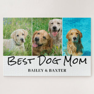Puzzle Meilleur Chien Maman Photo Nom du collage