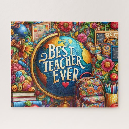 Puzzle Meilleur Globe de Professeur de Tous les Temps (Horizontal)