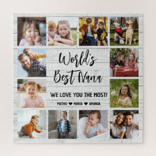 Puzzle Meilleur Nana Grandkids 12 photo Collage