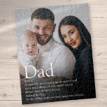 Puzzle Meilleur papa jamais définition photo<br><div class="desc">Personnalisez avec votre papa,  papa,  père ou papa la photo et la définition de Papa pour créer un cadeau unique. Une façon parfaite de lui montrer à quel point il est extraordinaire non seulement pour sa journée spéciale,  mais aussi tous les jours. Conçu par Thisisnotme©</div>