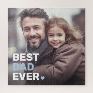 Puzzle Meilleur papa jamais photo coeur fête des pères