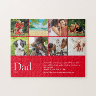 Puzzle Meilleur Papa Père Définition 6 Photo Amusant Roug