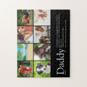 Puzzle Meilleur papa père définition 6 Photo Fun Noir (Vertical)